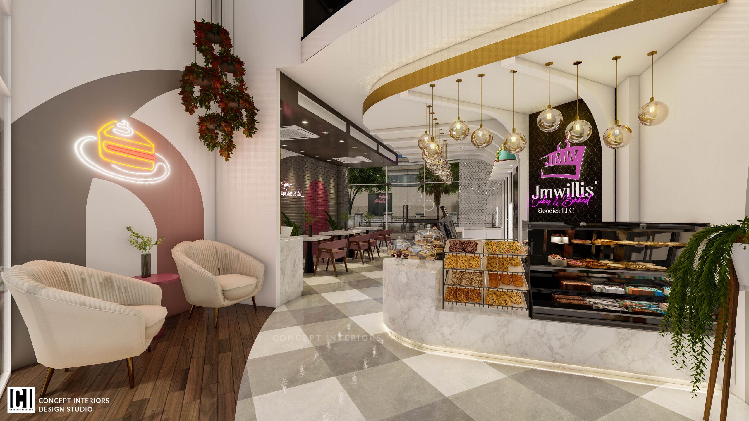 The proposed JM Willis’ Cakes & baked Goodies LLC located at The Curv- Adliya, Manama, Bahrain.