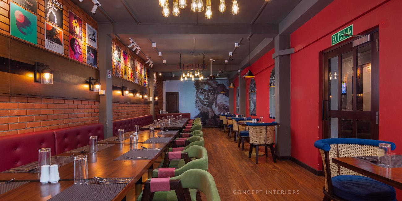 Chaw Chaw Pub & Restaurant interior design done by Concept Interiors